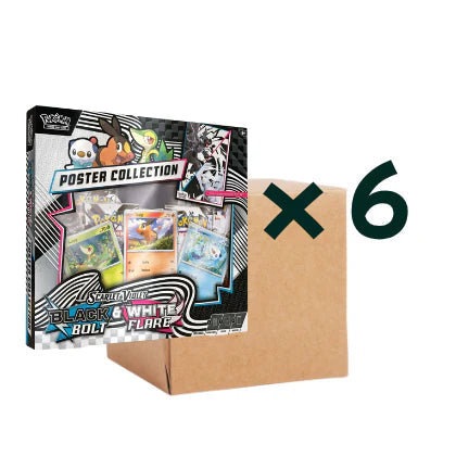 *PRE-ORDER* Pokemon TCG - Scarlet & Violet Black Bolt & White Flare Unova Poster Collection Case (6)