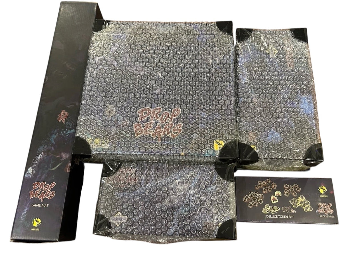 Board Games -  Drop Bears Kickstarter with 2 Expansions (Neoprene Playmat And Deluxe Token Set)