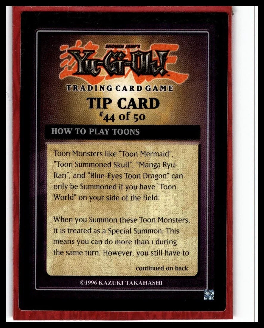 Yu-Gi-Oh! TCG - Dark Revelation Tip Card #44/50
