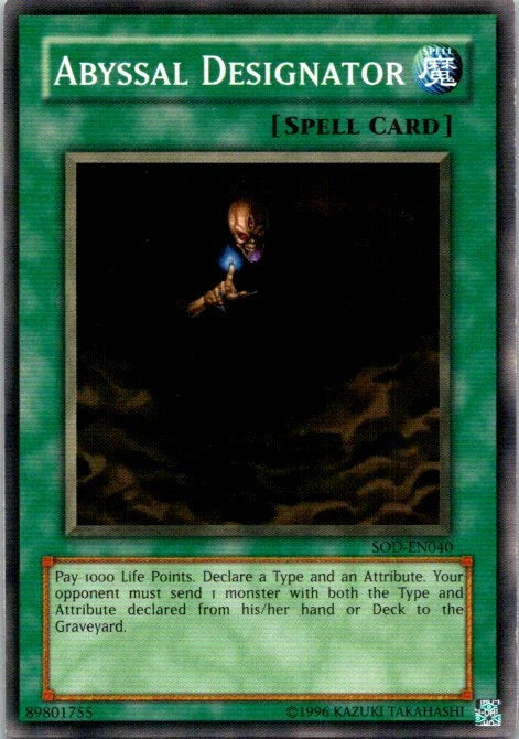 Yu-Gi-Oh! TCG - Abyssal Designator SOD-EN040